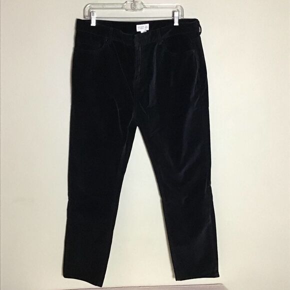 Kate Spade  Women’s  Black Velveteen Jeans Broome Street pants Size 33/14 NWOT - Picture 6 of 10